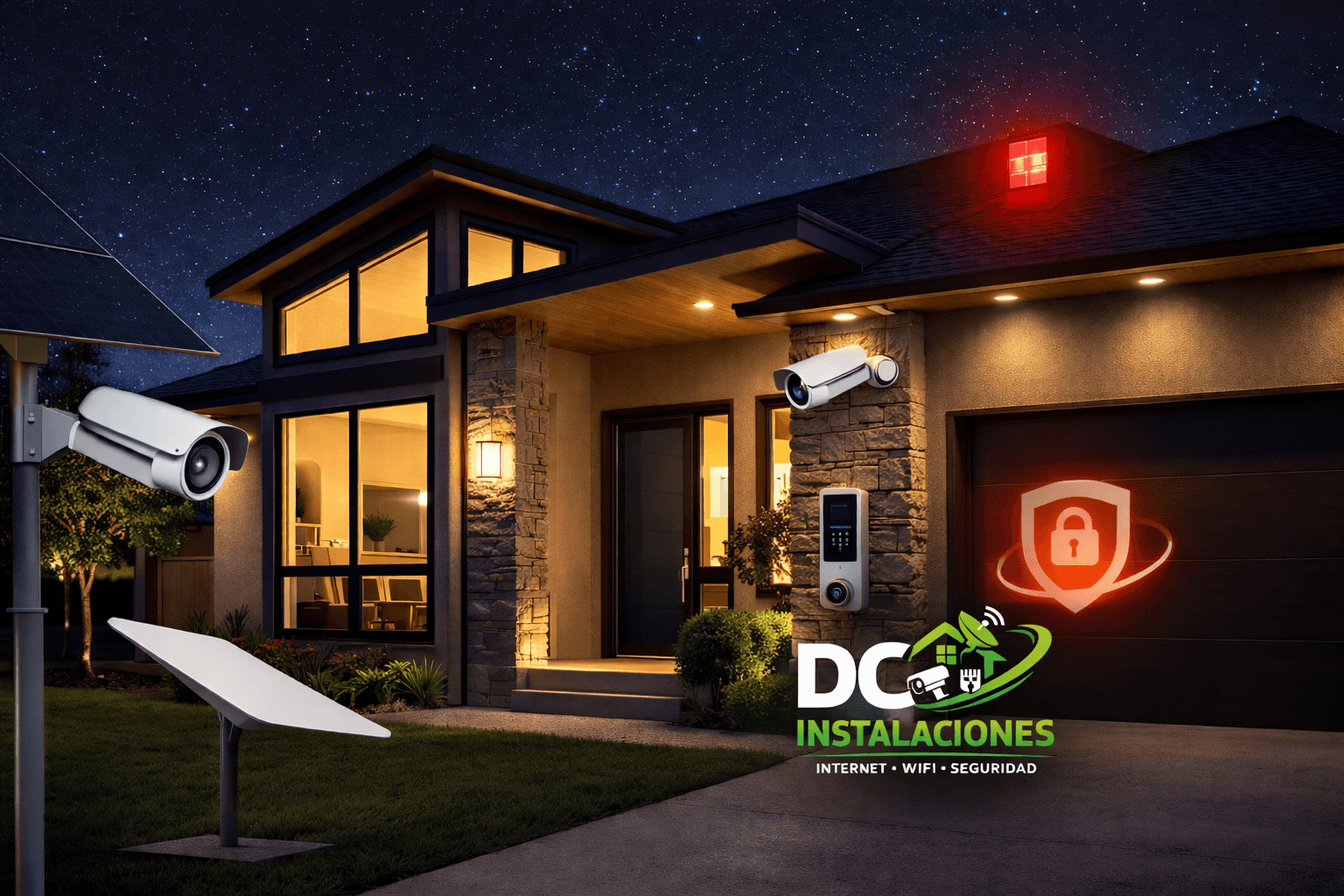 Casa moderna con servicios de seguridad